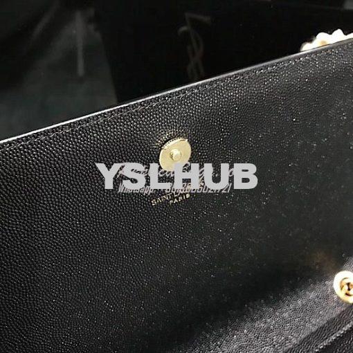 Replica YSL Saint Laurent Large Kate Chain Bag In Black Grain De Poudr 7