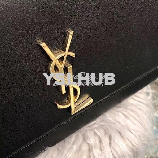 Replica YSL Saint Laurent Large Kate Chain Bag In Black Smooth Leather 4