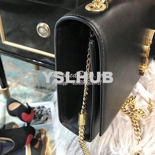 Replica YSL Saint Laurent Large Kate Chain Bag In Black Smooth Leather 6