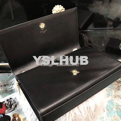 Replica YSL Saint Laurent Large Kate Chain Bag In Black Smooth Leather 8
