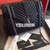 Replica YSL Yves Saint Laurent Cabas Y Calfskin Black Leather Tote Bag 10