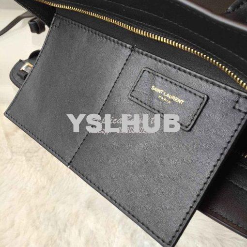 Replica YSL Yves Saint Laurent Cabas Y Calfskin Black Leather Tote Bag 6