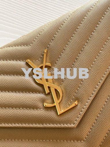 Replica YSL Saint Laurent Monogram Chain Wallet Grain De Poudre Textur 5