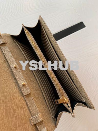 Replica YSL Saint Laurent Monogram Chain Wallet Grain De Poudre Textur 7