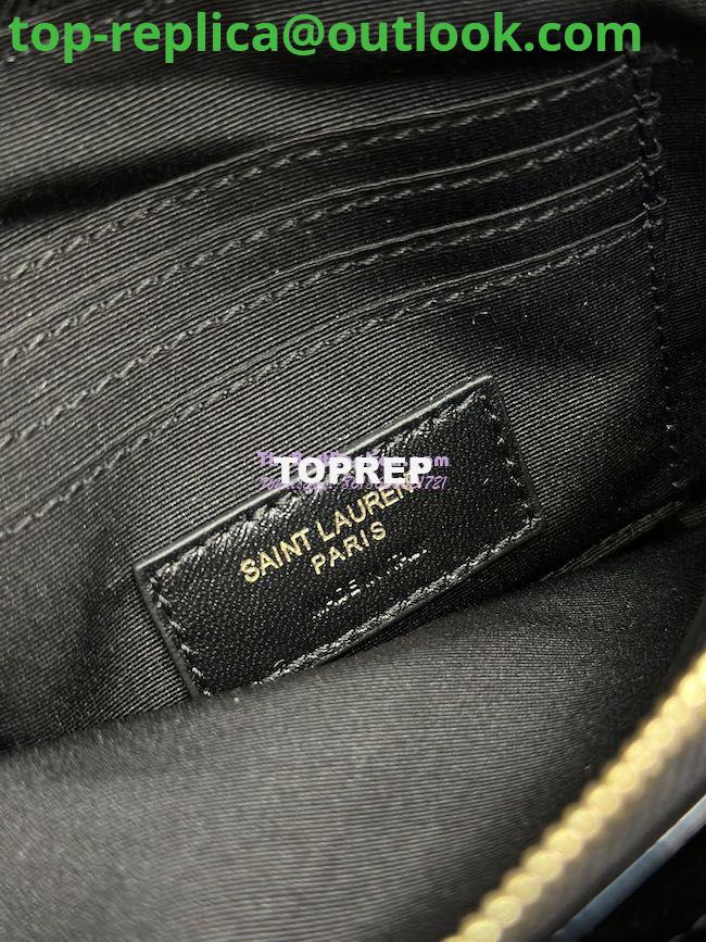 Replica Saint Laurent YSL Becky Double-Zip Pouch in Quilted Lambskin 608941 Black Patent 10 Replica Saint Laurent YSL Becky Double-Zip Pouch in Quilted Lambskin 608941 Black Patent 10