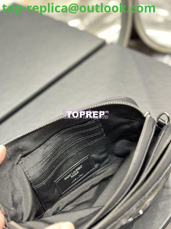 Replica Saint Laurent YSL Becky Double-Zip Pouch in Quilted Lambskin 608941 Black with Silver 9 Replica Saint Laurent YSL Becky Double-Zip Pouch in Quilted Lambskin 608941 Black with Silver 9