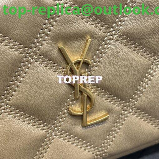 Replica Saint Laurent YSL Becky Double-Zip Pouch in Quilted Lambskin 608941 Beige 7