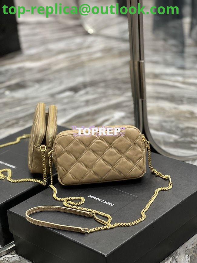 Replica Saint Laurent YSL Becky Double-Zip Pouch in Quilted Lambskin 608941 Beige 10 Replica Saint Laurent YSL Becky Double-Zip Pouch in Quilted Lambskin 608941 Beige 10
