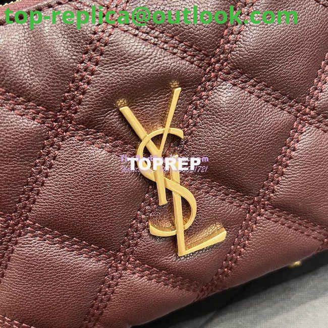 Replica Saint Laurent YSL Becky Double-Zip Pouch in Quilted Lambskin 608941 Wine 6 Replica Saint Laurent YSL Becky Double-Zip Pouch in Quilted Lambskin 608941 Wine 6