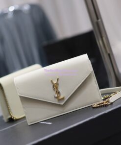 Replica YSL Saint Laurent Cassandre Envelope Chain Wallet In Smooth Leather 743050 Blanc 2 Replica YSL Saint Laurent Cassandre Envelope Chain Wallet In Smooth Leather 743050 Blanc 2