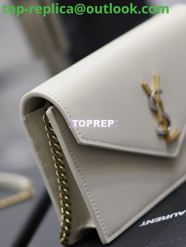 Replica YSL Saint Laurent Cassandre Envelope Chain Wallet In Smooth Leather 743050 Blanc 5 Replica YSL Saint Laurent Cassandre Envelope Chain Wallet In Smooth Leather 743050 Blanc 5