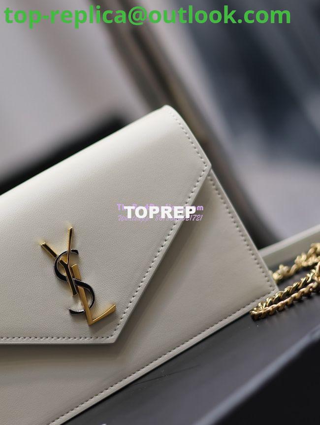 Replica YSL Saint Laurent Cassandre Envelope Chain Wallet In Smooth Leather 743050 Blanc 7 Replica YSL Saint Laurent Cassandre Envelope Chain Wallet In Smooth Leather 743050 Blanc 7