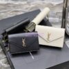 Replica YSL Saint Laurent Cassandre Envelope Chain Wallet In Smooth Leather 743050 Blanc 13