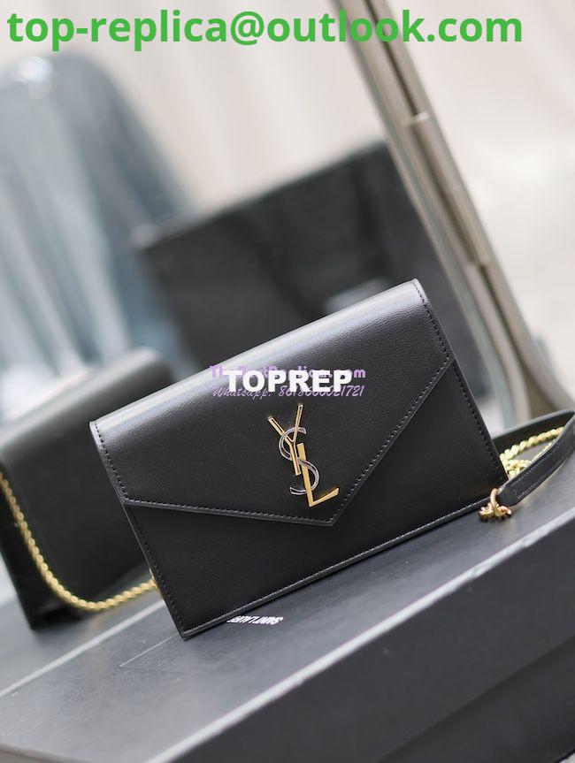 Replica YSL Saint Laurent Cassandre Envelope Chain Wallet In Smooth Leather 743050 Black 3 Replica YSL Saint Laurent Cassandre Envelope Chain Wallet In Smooth Leather 743050 Black 3