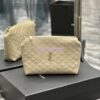 Replica YSL Saint Laurent Gaby Cosmetic Pouch In Quilted Leather 7339551 Blanc 12