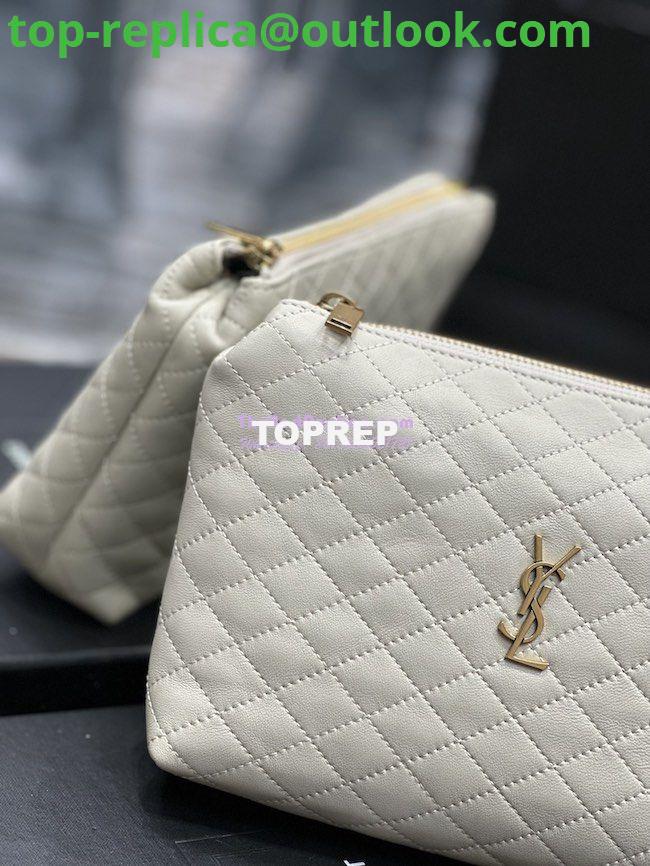 Replica YSL Saint Laurent Gaby Cosmetic Pouch In Quilted Leather 7339551 Blanc 6 Replica YSL Saint Laurent Gaby Cosmetic Pouch In Quilted Leather 7339551 Blanc 6