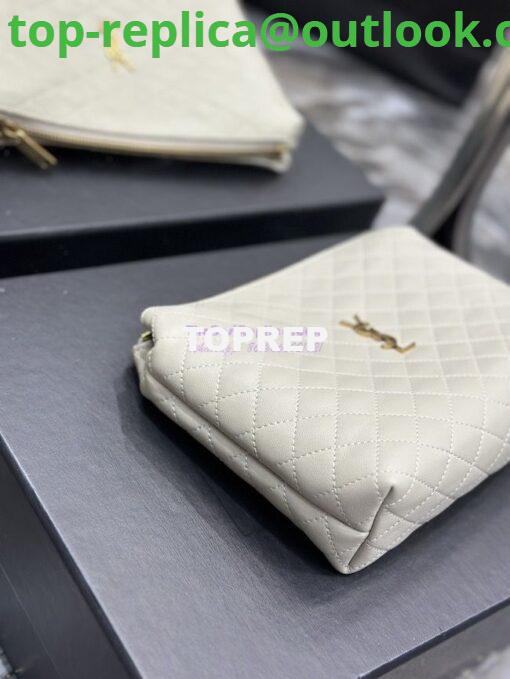 Replica YSL Saint Laurent Gaby Cosmetic Pouch In Quilted Leather 7339551 Blanc 8