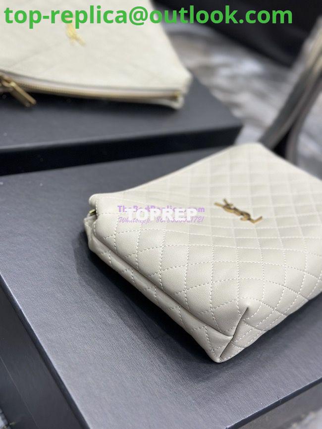 Replica YSL Saint Laurent Gaby Cosmetic Pouch In Quilted Leather 7339551 Blanc 8 Replica YSL Saint Laurent Gaby Cosmetic Pouch In Quilted Leather 7339551 Blanc 8