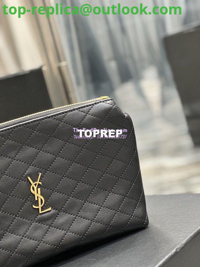 Replica YSL Saint Laurent Gaby Cosmetic Pouch In Quilted Leather 7339551 Black 7 Replica YSL Saint Laurent Gaby Cosmetic Pouch In Quilted Leather 7339551 Black 7