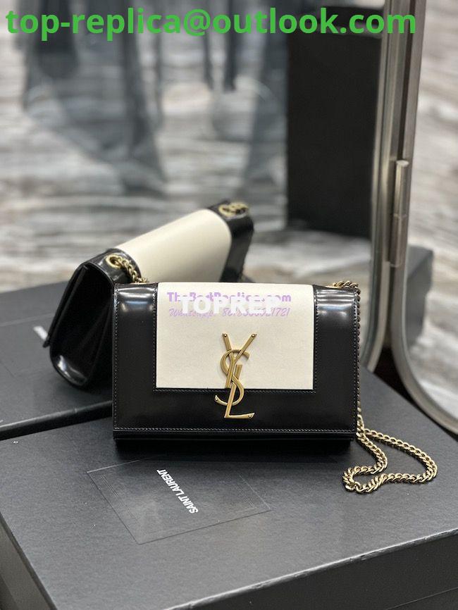Replica YSL Saint Laurent Kate small two-tone leather shoulder bag Lambskin 742580 Replica YSL Saint Laurent Kate small two-tone leather shoulder bag Lambskin 742580