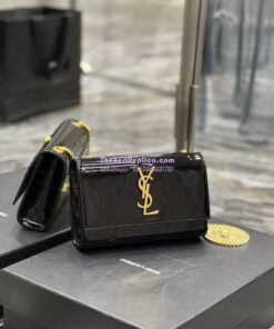 Replica YSL Saint Laurent Kate small chain bag in Patent Calfskin 469390 Black 2 Replica YSL Saint Laurent Kate small chain bag in Patent Calfskin 469390 Black 2