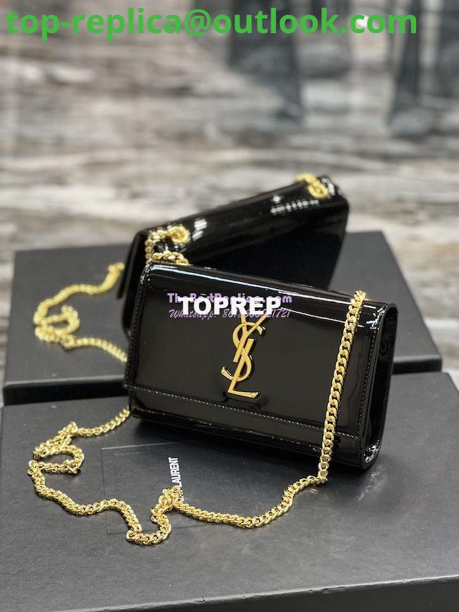 Replica YSL Saint Laurent Kate small chain bag in Patent Calfskin 469390 Black 3 Replica YSL Saint Laurent Kate small chain bag in Patent Calfskin 469390 Black 3
