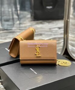 Replica YSL Saint Laurent Kate small chain bag in grain de poudre embossed leather 469390 Caramel Replica YSL Saint Laurent Kate small chain bag in grain de poudre embossed leather 469390 Caramel