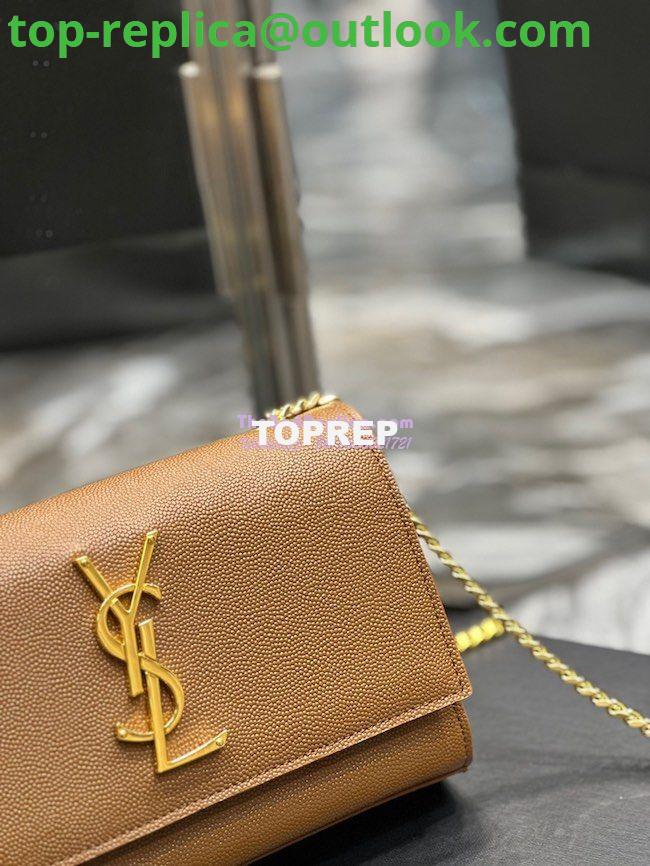 Replica YSL Saint Laurent Kate small chain bag in grain de poudre embossed leather 469390 Caramel 5 Replica YSL Saint Laurent Kate small chain bag in grain de poudre embossed leather 469390 Caramel 5