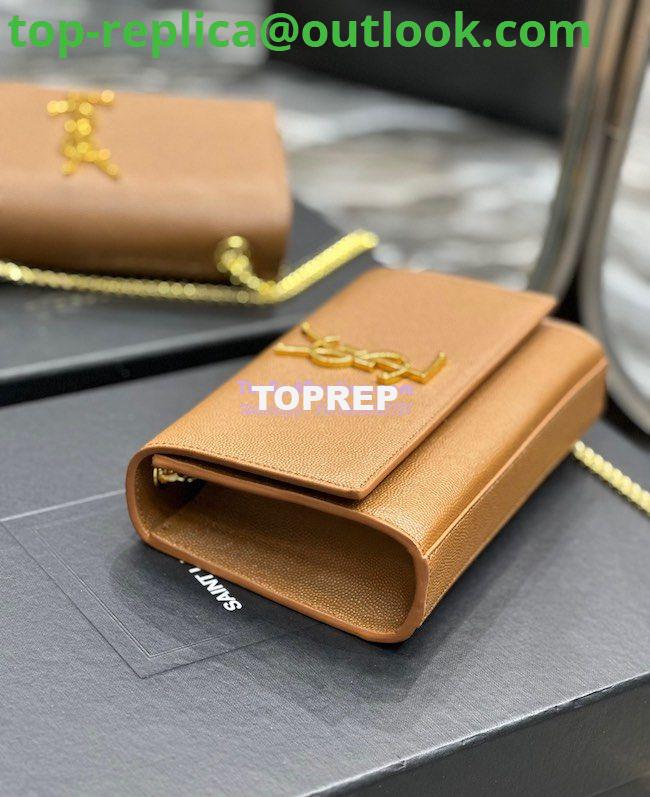 Replica YSL Saint Laurent Kate small chain bag in grain de poudre embossed leather 469390 Caramel 6 Replica YSL Saint Laurent Kate small chain bag in grain de poudre embossed leather 469390 Caramel 6