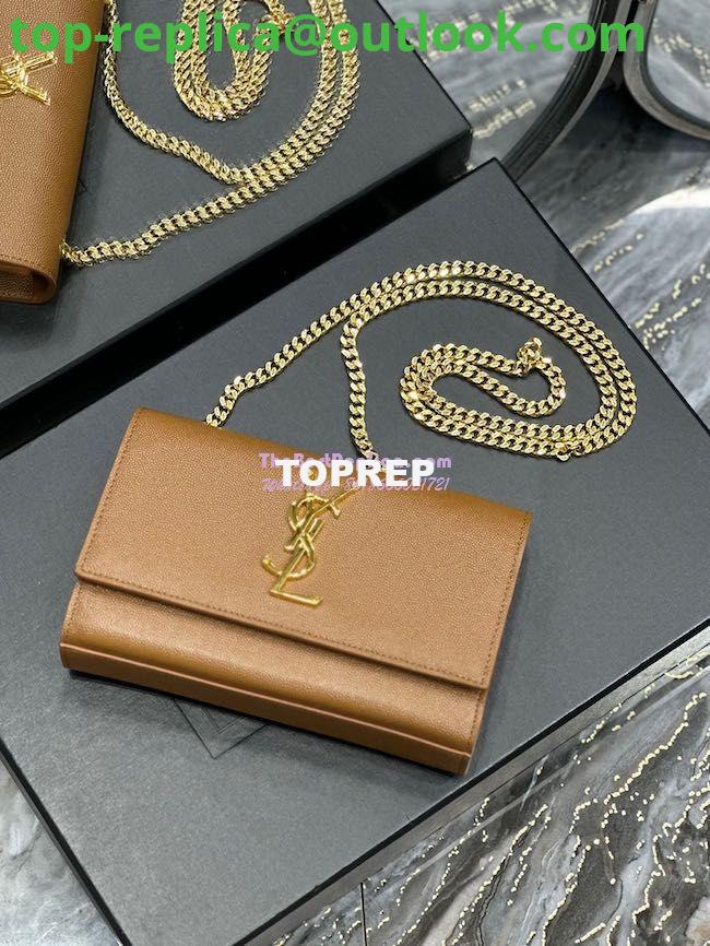 Replica YSL Saint Laurent Kate small chain bag in grain de poudre embossed leather 469390 Caramel 8 Replica YSL Saint Laurent Kate small chain bag in grain de poudre embossed leather 469390 Caramel 8