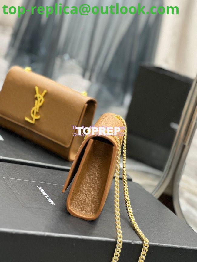 Replica YSL Saint Laurent Kate small chain bag in grain de poudre embossed leather 469390 Caramel 9 Replica YSL Saint Laurent Kate small chain bag in grain de poudre embossed leather 469390 Caramel 9