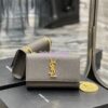 Replica YSL Saint Laurent Kate small chain bag in grain de poudre embossed leather 469390 Caramel 13