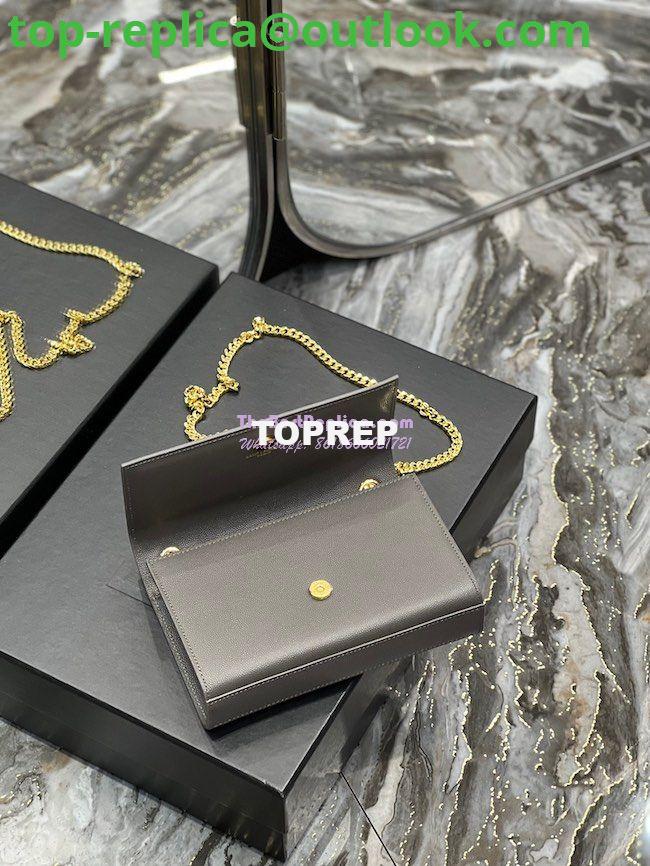 Replica YSL Saint Laurent Kate small chain bag in grain de poudre embossed leather 469390 Grey 7 Replica YSL Saint Laurent Kate small chain bag in grain de poudre embossed leather 469390 Grey 7