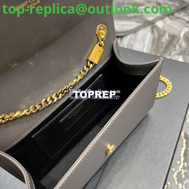 Replica YSL Saint Laurent Kate small chain bag in grain de poudre embossed leather 469390 Grey 8 Replica YSL Saint Laurent Kate small chain bag in grain de poudre embossed leather 469390 Grey 8