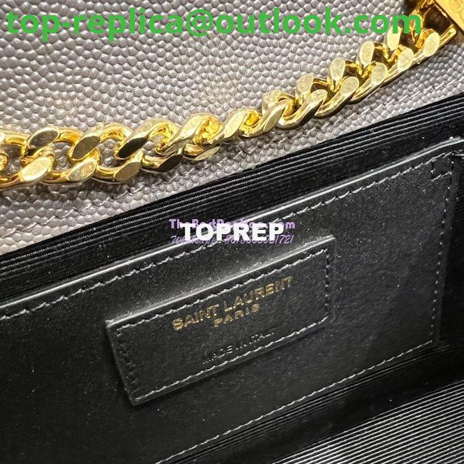 Replica YSL Saint Laurent Kate small chain bag in grain de poudre embossed leather 469390 Grey 9 Replica YSL Saint Laurent Kate small chain bag in grain de poudre embossed leather 469390 Grey 9
