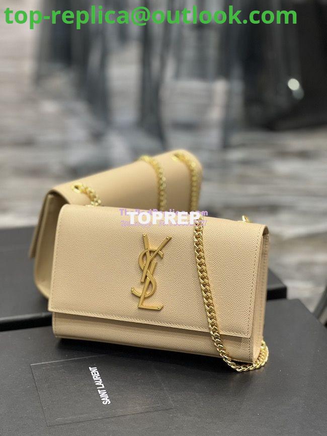 Replica YSL Saint Laurent Kate small chain bag in grain de poudre embossed leather 469390 Beige 4 Replica YSL Saint Laurent Kate small chain bag in grain de poudre embossed leather 469390 Beige 4