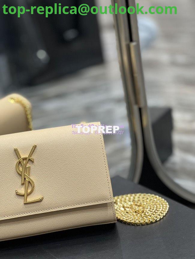 Replica YSL Saint Laurent Kate small chain bag in grain de poudre embossed leather 469390 Beige 6 Replica YSL Saint Laurent Kate small chain bag in grain de poudre embossed leather 469390 Beige 6