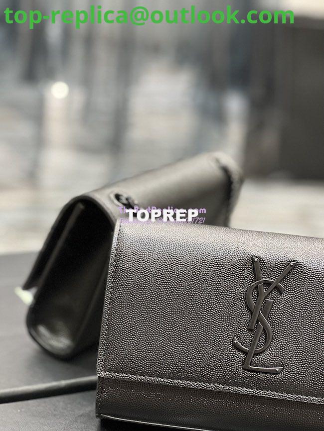 Replica YSL Saint Laurent Kate small chain bag in grain de poudre embossed leather 469390 Black All Black 5 Replica YSL Saint Laurent Kate small chain bag in grain de poudre embossed leather 469390 Black All Black 5
