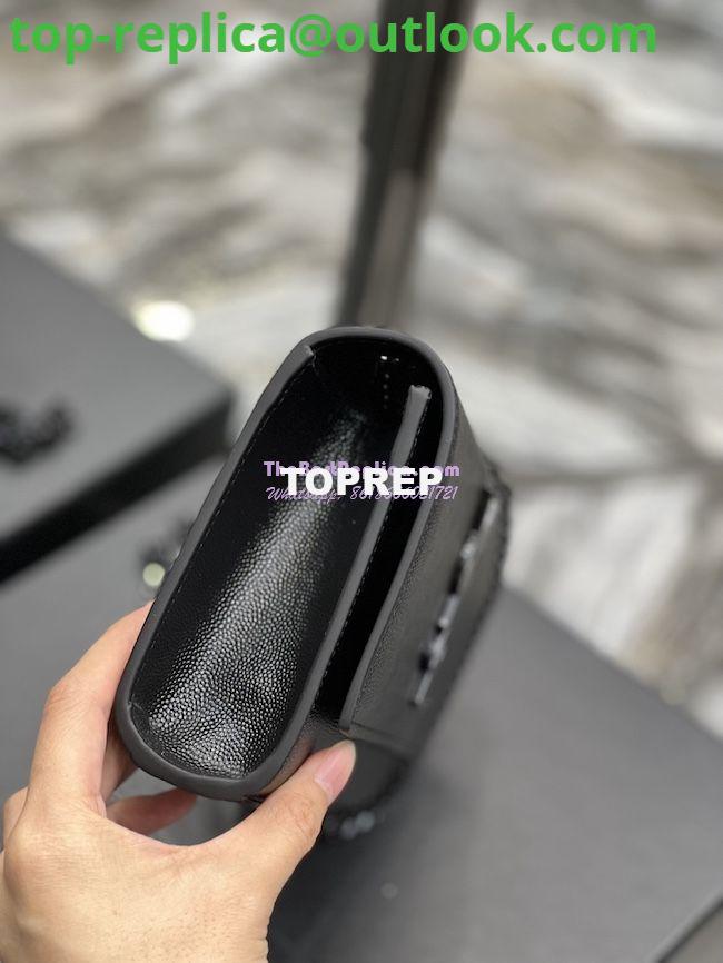 Replica YSL Saint Laurent Kate small chain bag in grain de poudre embossed leather 469390 Black All Black 7 Replica YSL Saint Laurent Kate small chain bag in grain de poudre embossed leather 469390 Black All Black 7