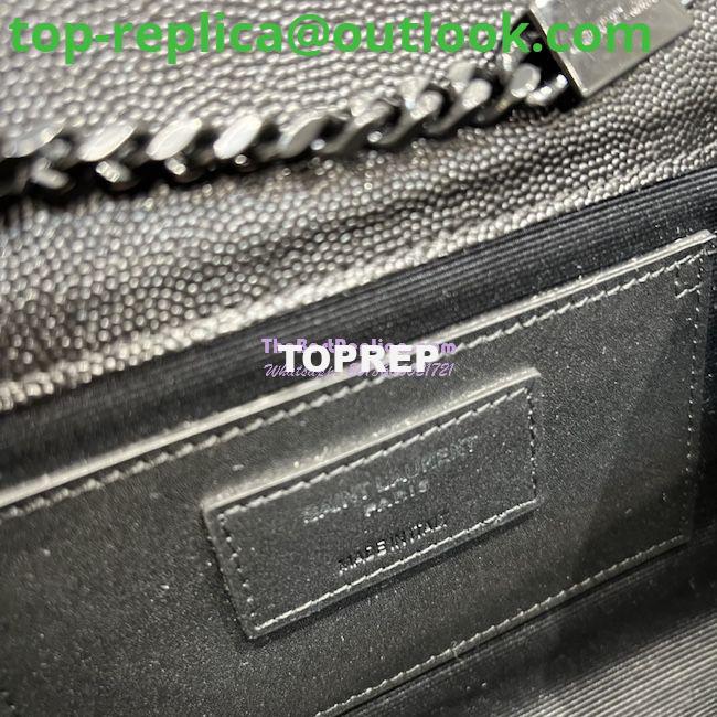 Replica YSL Saint Laurent Kate small chain bag in grain de poudre embossed leather 469390 Black All Black 10 Replica YSL Saint Laurent Kate small chain bag in grain de poudre embossed leather 469390 Black All Black 10