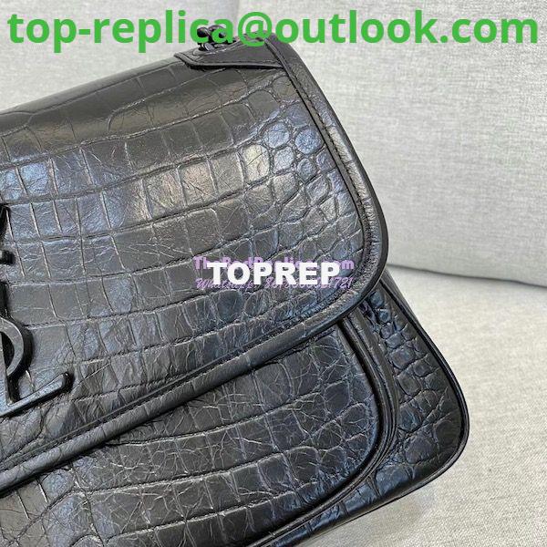 Replica YSL Saint Laurent Niki Medium Chain Bag Crocodile-embossed Leather 633151 6 Replica YSL Saint Laurent Niki Medium Chain Bag Crocodile-embossed Leather 633151 6
