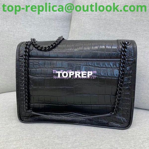 Replica YSL Saint Laurent Niki Medium Chain Bag Crocodile-embossed Leather 633151 10 Replica YSL Saint Laurent Niki Medium Chain Bag Crocodile-embossed Leather 633151 10