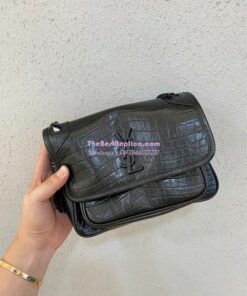 Replica YSL Saint Laurent Niki Baby Chain Bag Crocodile-embossed Leather 633151 2 Replica YSL Saint Laurent Niki Baby Chain Bag Crocodile-embossed Leather 633151 2