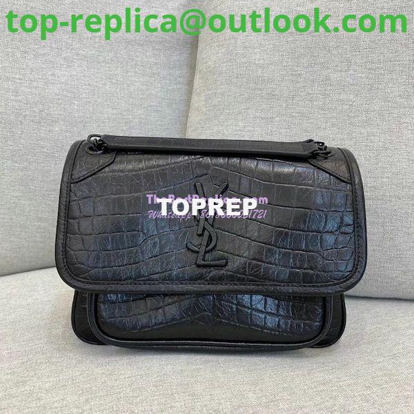 Replica YSL Saint Laurent Niki Baby Chain Bag Crocodile-embossed Leather 633151 3 Replica YSL Saint Laurent Niki Baby Chain Bag Crocodile-embossed Leather 633151 3