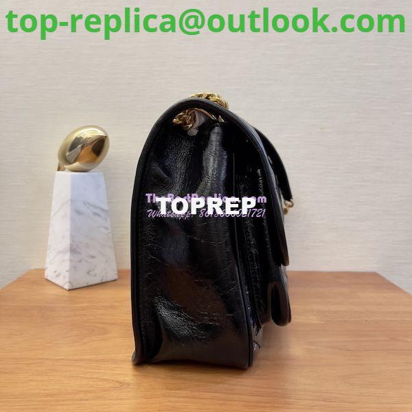 Replica YSL Saint Laurent Niki Chain Bag In Vintage Crinkled Leather Black 498894 Gold Hardware 3 Replica YSL Saint Laurent Niki Chain Bag In Vintage Crinkled Leather Black 498894 Gold Hardware 3