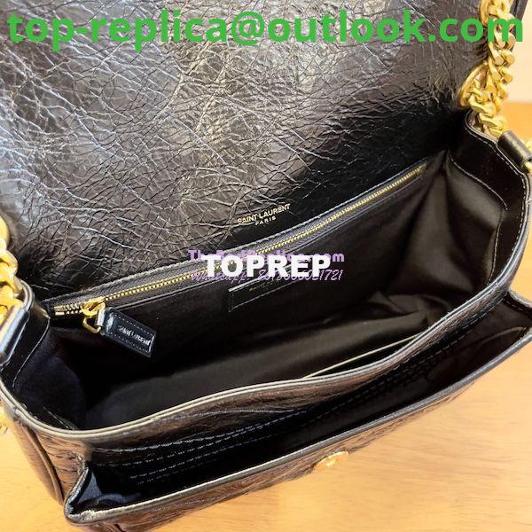 Replica YSL Saint Laurent Niki Chain Bag In Vintage Crinkled Leather Black 498894 Gold Hardware 7 Replica YSL Saint Laurent Niki Chain Bag In Vintage Crinkled Leather Black 498894 Gold Hardware 7