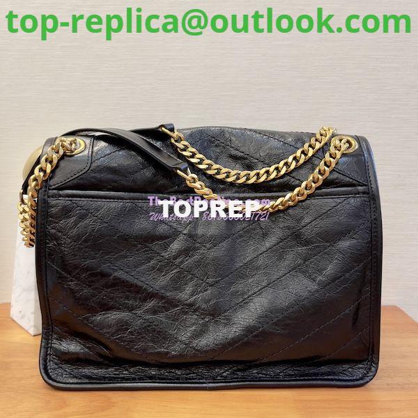 Replica YSL Saint Laurent Niki Chain Bag In Vintage Crinkled Leather Black 498894 Gold Hardware 12 Replica YSL Saint Laurent Niki Chain Bag In Vintage Crinkled Leather Black 498894 Gold Hardware 12