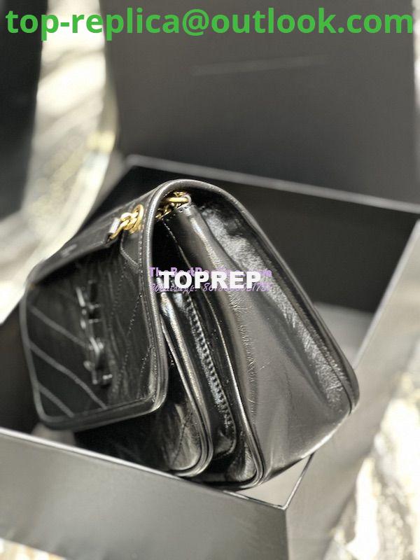 Replica YSL Saint Laurent Niki Baby In Crinkled Vintage Leather 533037 Black Gold Hardware 4 Replica YSL Saint Laurent Niki Baby In Crinkled Vintage Leather 533037 Black Gold Hardware 4
