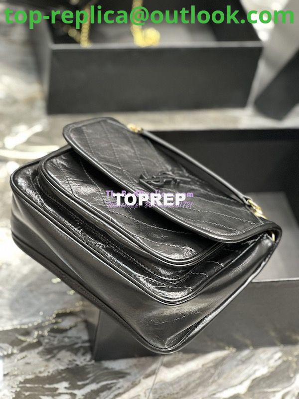 Replica YSL Saint Laurent Niki Baby In Crinkled Vintage Leather 533037 Black Gold Hardware 9 Replica YSL Saint Laurent Niki Baby In Crinkled Vintage Leather 533037 Black Gold Hardware 9