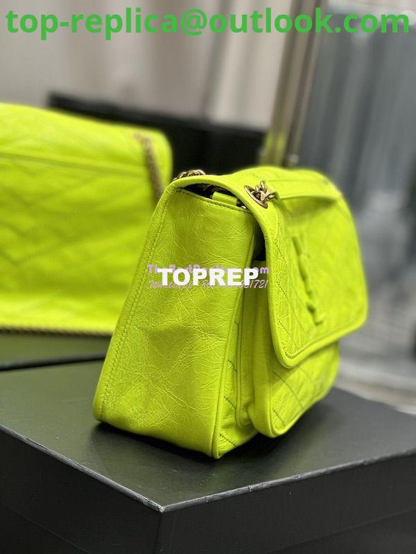 Replica YSL Saint Laurent Niki Medium Chain Bag In Crinkled Lambskin 633158 Neon Yellow 7 Replica YSL Saint Laurent Niki Medium Chain Bag In Crinkled Lambskin 633158 Neon Yellow 7